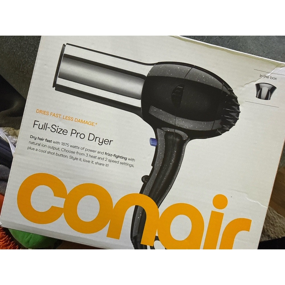 Conair 1875 Watt Hair Dryer Full Size Pro Ceramic Blow Dryer NEW